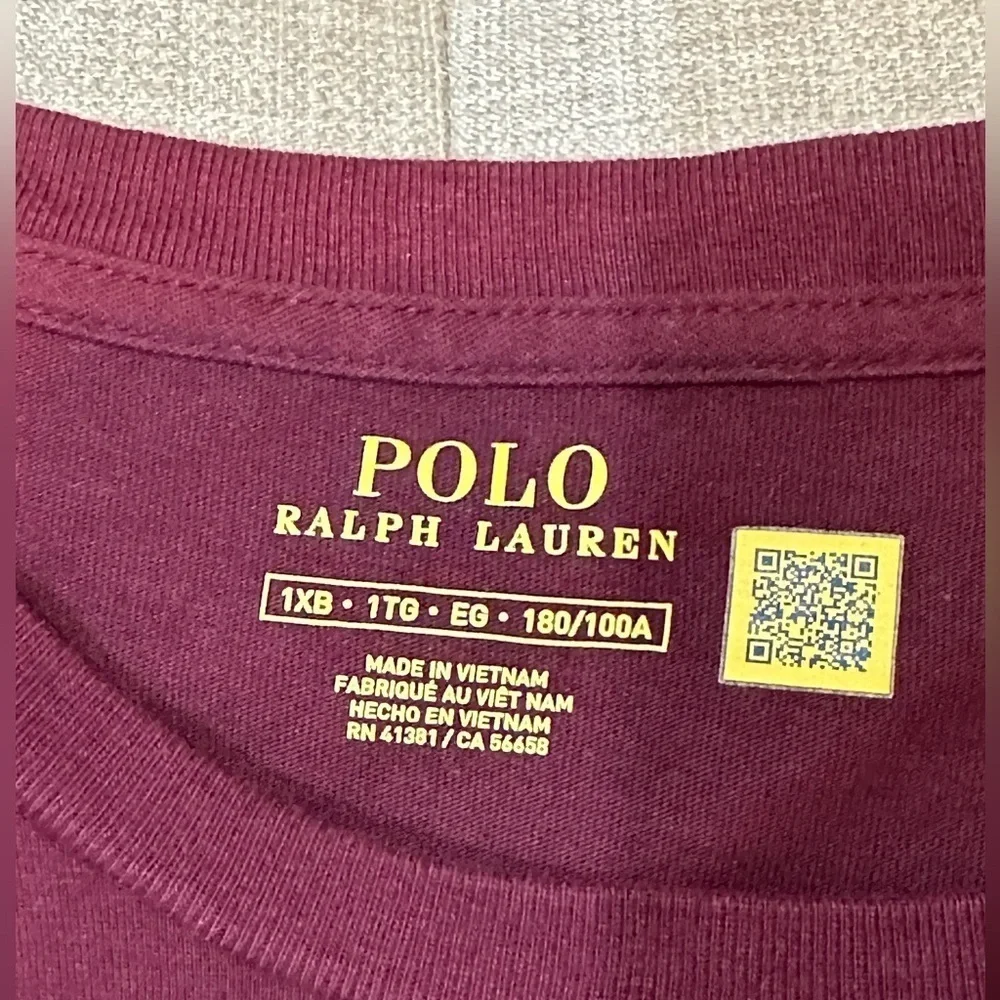 Polo Ralph Lauren Big & Tall Jersey Short Sleeve T-Shirt - Size 1XB, EUC